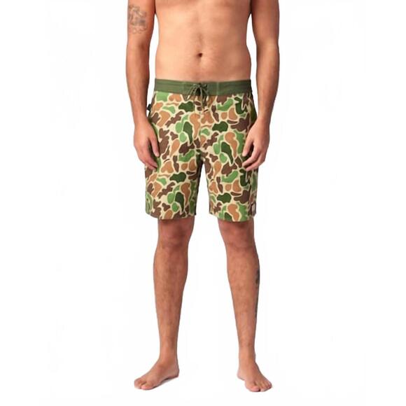 NEW SEAGER CO. goldmine drawstring trunks in duck camo